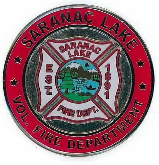 Front:  Saranac Lake Volunteer Fire Department Challenge Coin